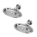 Ver imagem 1 de Kit 2 Saboneteira Inox para Banheiro Parede Porta Sabonete