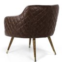 Ver imagem 2 de Poltrona Decorativa Pés Palito Duo Jade D02 Linho Bege C-107 Tressê Corano Marrom - Lyam Decor