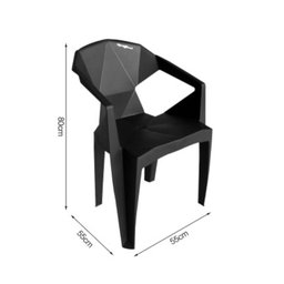 Conjunto Sala de Jantar Redonda Industrial 1,50 com 6 Cadeiras Pretas Diamond New Katrina - 5