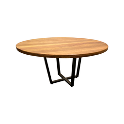 Conjunto Sala de Jantar Redonda Industrial 1,50 com 6 Cadeiras Pretas Diamond New Katrina - 2