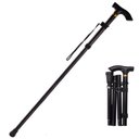 Ver imagem 2 de Bengala Idoso Dobravel Metal Regulagem Altura Cego Deficiente Bastao Caminhada Tipo T Adulto Retrati