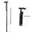 Ver imagem 3 de Bengala Idoso Dobravel Metal Regulagem Altura Cego Deficiente Bastao Caminhada Tipo T Adulto Retrati