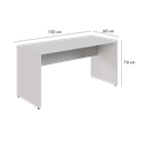 Ver imagem 3 de Mesa Escritório Diretor 150cm Tampo com Pé Painel Yescasa Cinza