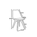 Ver imagem 2 de Conjunto Mesa de Jantar Juliette Preta 135cm com 4 Cadeiras Leda - Preta