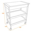 Ver imagem 7 de Carrinho de Churrasco Mesa Gourmet Churrasqueira W02 Madeira Maciça Imbuia - Lyam Decor