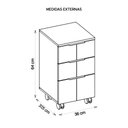 Ver imagem 6 de Gaveteiro Para Escritório Organizador Branco Cubic Caemmun