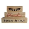 Trio - Família benção de Deus - em Madeira pinus - 1