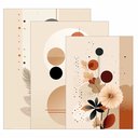 Ver imagem 4 de Kit3 Quadro Decorativo Arte Moderna Casa Luxo Sala Boho Flor 40x28