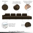 Ver imagem 3 de Sofá Ilha com Encosto e Almofadas Móveis Olimpo 505cm Modulado Veludo Marrom G45 - Gran Belo