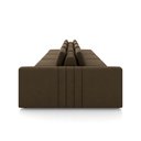 Ver imagem 7 de Sofá Ilha com Encosto e Almofadas Móveis Olimpo 505cm Modulado Veludo Marrom G45 - Gran Belo