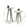 Mesa Lateral Retro Dupla 4202: Off White - 3