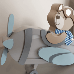 Luminária De Mesa Urso Aviador Em Led À Bateria 9volts RH BABY KIDS COMERCIO DE MOVEIS E DECORACAO - 7