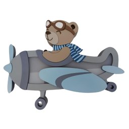 Luminária De Mesa Urso Aviador Em Led À Bateria 9volts RH BABY KIDS COMERCIO DE MOVEIS E DECORACAO - 1