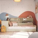 Ver imagem 5 de Cama Solteiro com Escrivaninha e Estante Infantil Juvenil Cor:Carvalho Araguaia