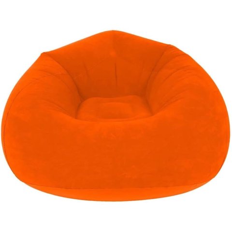 Sofá Poltrona Puff Inflável Deluxe Aveludado  - Impermeável
