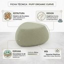Ver imagem 3 de Puff Orgânico Decorativo 75cm Orbis Bouclé Verde Claro - Nexta Casa