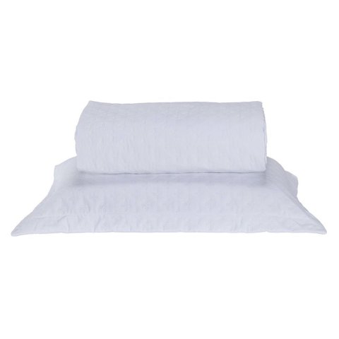Cobre Leito Solteiro Milão Dupla Face Micropercal 200 Fios 2 Peças - Branco