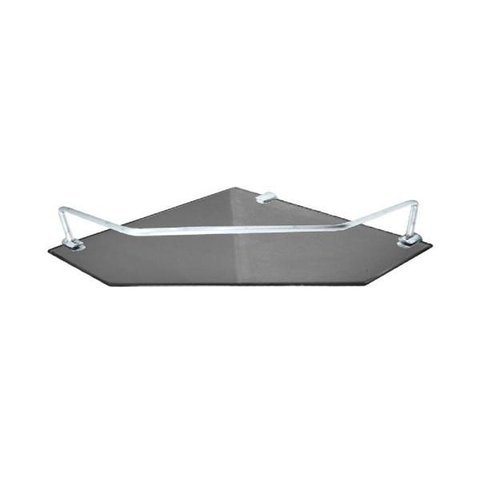 Cantoneira de Vidro Sextavada Fumê com Proteção (22x22)
