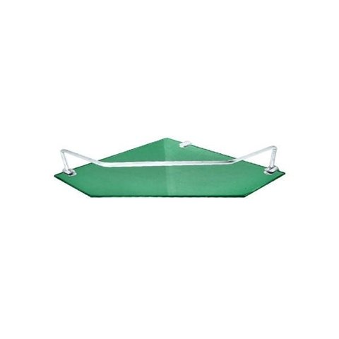Cantoneira de Vidro Sextavada Verde com Proteção (22x22)