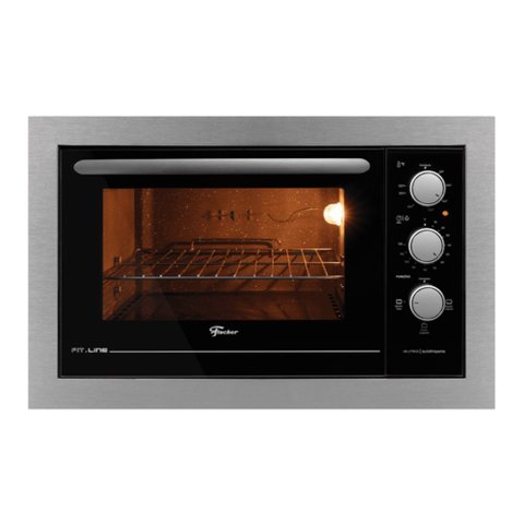 Forno Elétrico de Embutir Fit Line Frontal 48 L 127 V Fischer  Inox