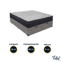 Ver imagem 3 de Cama Box Baú Casal Cinza e Colchão Airtech 150 D45 Ortobom