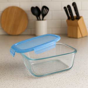 Pote Hermético Vidro Retangular 370ml Peq Marmita Microondas
