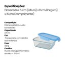 Ver imagem 3 de Pote Hermético Vidro Retangular 370ml Peq Marmita Microondas