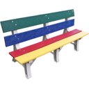 Ver imagem 1 de Banco de Jardim Madeira Plástica Maciça Colorido com 3 Lugares e 4 Tábuas 100% Reciclado 1,50m / Lc-