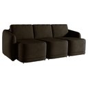 Ver imagem 2 de Sofá Cama Modulado Retrátil e Reclinável Decorativo Varsóvia 306cm Veludo Marrom G33 - Gran Belo