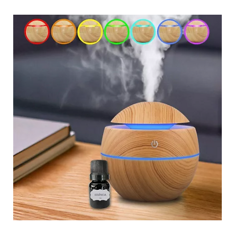 Umidificador de Ar Aromatizador Purificador Portátil Usb Led Rgb