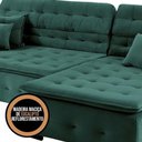 Ver imagem 7 de Sofá Retrátil e Reclinável com Chaise Orlando 2.20x2.10m- Sofisticato-verde