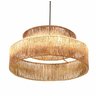 Pendente Luminária Redondo Duplo Palha de Milho 24x50 + Fio Cor:pintado;voltagem:110v/220v - 3