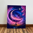 Ver imagem 5 de Kit3 Quadro Decorativo Paisagem Galaxia Planeta Space Árvore Quarto Qualidade Premium Luxo 28x20cm
