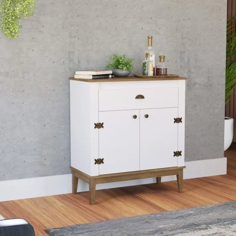 Aparador - Colonial 800X900X410 Mm 1 Gav 2 Ptas Movel Bento M. BENTO
