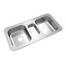 Cuba Mekal Linha Trio Luxo 100x51 de Embutir Aço Polido - 1