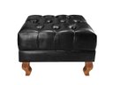 Ver imagem 3 de Puff Banqueta Dom Pedro Chesterfield Retangular Sala, Quarto, Recepção - Couríssimo Preto