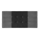 Ver imagem 1 de Painel Estofado Mini Cooper 144 Cm para Cama Box Quarto Casal Suede Cinza/preto