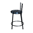 Ver imagem 5 de Jogo 2 Banqueta Baixa Para Cozinha Epoxi Preta Estofado Floral Floral