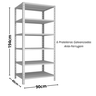 Estante Armário Prateleira Aço Galvanizado 90cm 6 Bandejas - 8