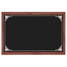 Pack Placa Lousa Quadro Cavalete Calçada 70x50 Cm para Comércio Madeira Mogno Preto Decor 2 - 3