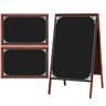 Pack Placa Lousa Quadro Cavalete Calçada 70x50 Cm para Comércio Madeira Mogno Preto Decor 2 - 4