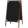 Pack Placa Lousa Quadro Cavalete Calçada 70x50 Cm para Comércio Madeira Mogno Preto Decor 2 - 2