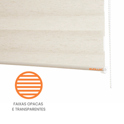 Zebra Persiana Rolo Dupla 160x160 Linho - 1