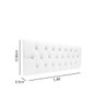 Cabeceira Painel Casal Paris Capitone 1,40m Couro Ecológico Branco - 3