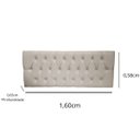Ver imagem 2 de Cabeceira Painel Casal Queen Paris Capitone 1,60m Bege