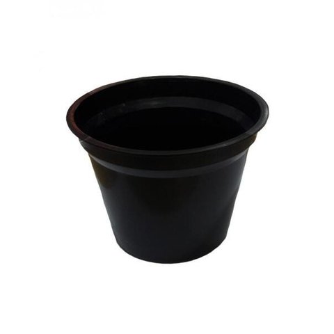 Kit 4 Vaso Plástico Nº 02 Para Jardinagem Preto - Gibafer