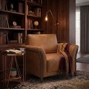 Ver imagem 6 de Poltrona Decorativa Royal Base Madeira Courino Tcs 727 Moll