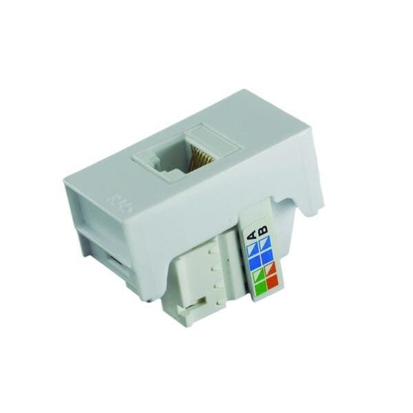 Kit 2 Tomada de Rede RJ45 + 2 Tomada Telefone RJ11 - 1