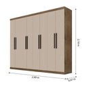 Ver imagem 3 de Guarda-roupa de Casal Araplac 8 Portas 4 Gavetas Demolição/baunilha