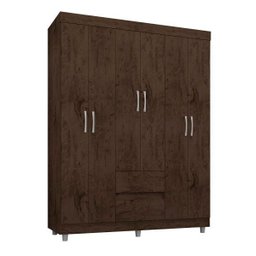Guarda-Roupa Araplac de Solteiro 620 6 Portas e 2 Gavetas Imbuia - 2